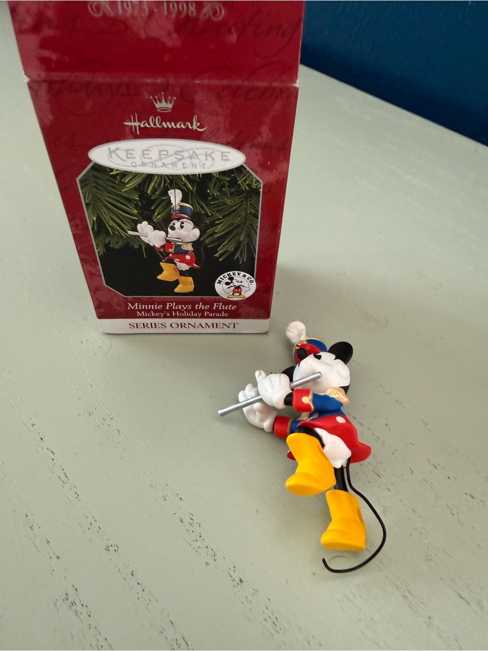 Vintage 1998 Minnie Plays the Flute Hallmark Keepsake Christmas Ornament